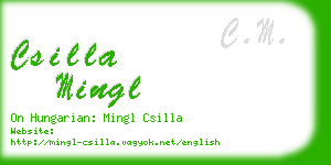 csilla mingl business card